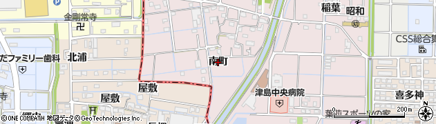 愛知県津島市葉苅町（南町）周辺の地図