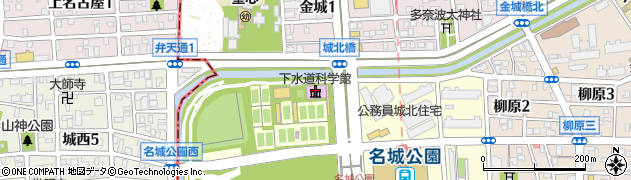 名古屋市役所教育委員会　名古屋市名城庭球場周辺の地図