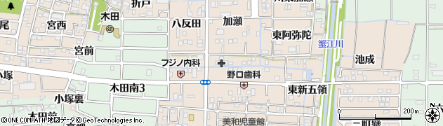 愛知県あま市木田加瀬32周辺の地図