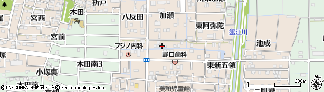 愛知県あま市木田加瀬31周辺の地図