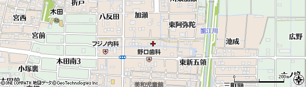 愛知県あま市木田加瀬26周辺の地図