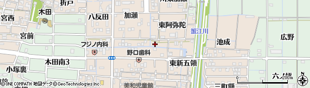 愛知県あま市木田加瀬22周辺の地図