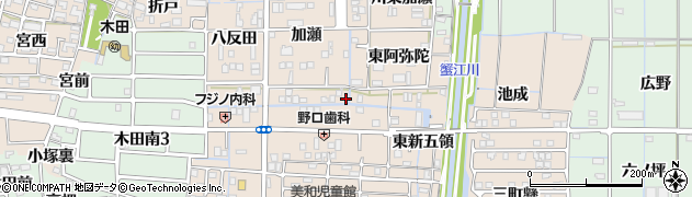 愛知県あま市木田加瀬24周辺の地図