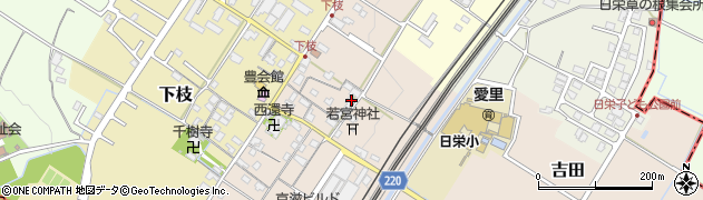 滋賀県豊郷町（犬上郡）上枝周辺の地図