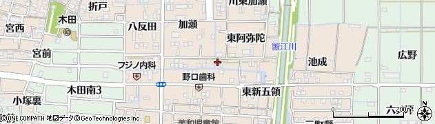 愛知県あま市木田加瀬23周辺の地図
