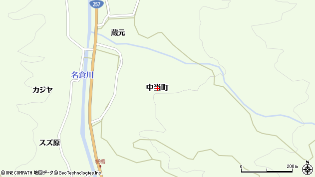 〒441-2514 愛知県豊田市中当町の地図