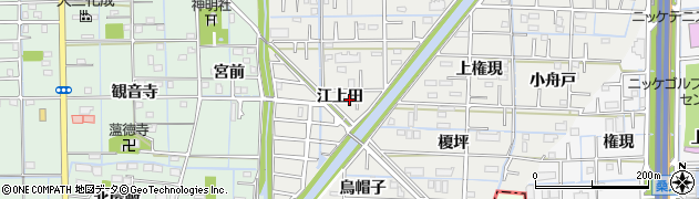 愛知県あま市新居屋（江上田）周辺の地図