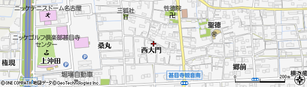 愛知県あま市甚目寺（西大門）周辺の地図