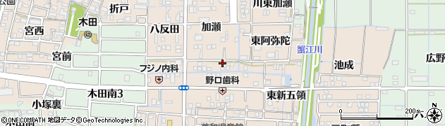 愛知県あま市木田加瀬27周辺の地図