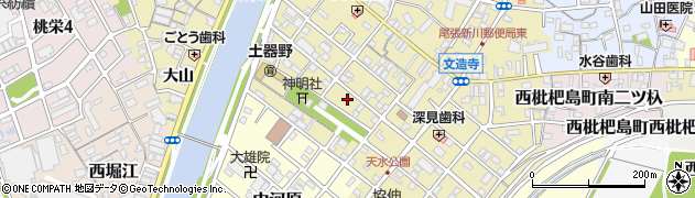 愛知県清須市土器野周辺の地図