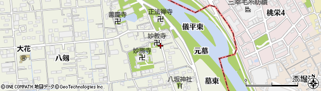 愛知県あま市上萱津上野17周辺の地図