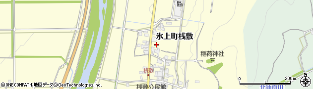 兵庫県丹波市氷上町桟敷227周辺の地図