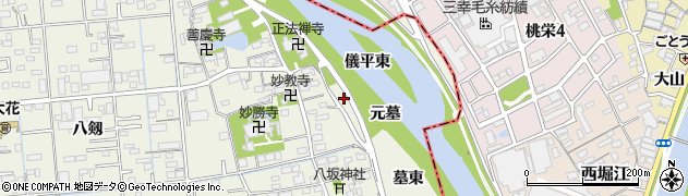 愛知県あま市上萱津（儀平東）周辺の地図