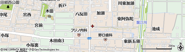 愛知県あま市木田加瀬33周辺の地図