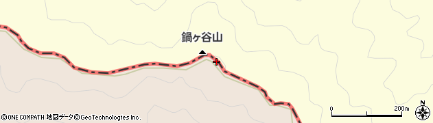 鍋ケ谷山周辺の地図