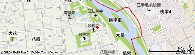 愛知県あま市上萱津上野16周辺の地図