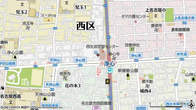 〒451-0061 愛知県名古屋市西区浄心の地図