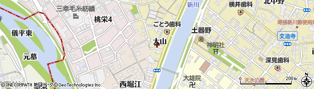 愛知県清須市土器野大山周辺の地図