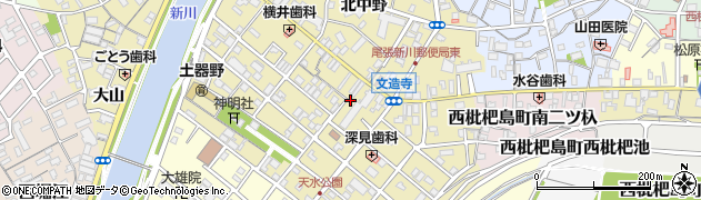 愛知県清須市土器野（南中野）周辺の地図