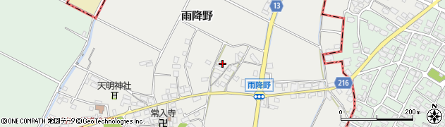 滋賀県犬上郡豊郷町雨降野周辺の地図