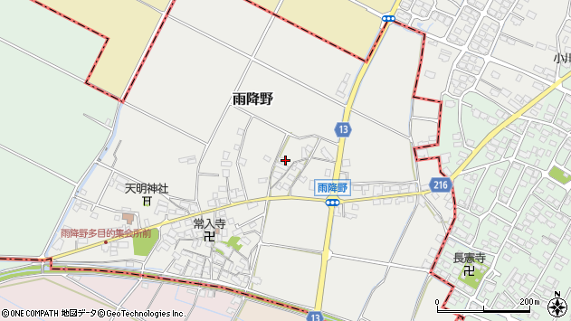 〒529-1163 滋賀県犬上郡豊郷町雨降野の地図