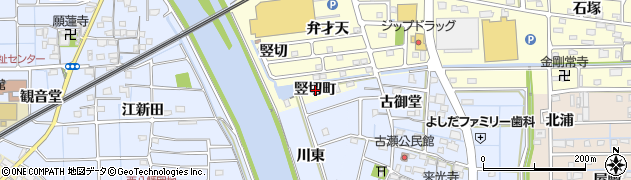 愛知県愛西市勝幡町竪切町周辺の地図