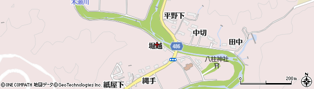 愛知県豊田市御作町（堀越）周辺の地図