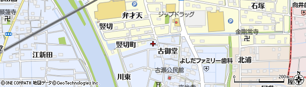 愛知県愛西市古瀬町（郷浦）周辺の地図
