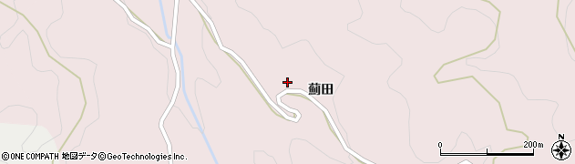 愛知県豊田市日下部町（薊田）周辺の地図