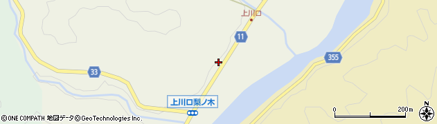 愛知県豊田市上川口町（中田）周辺の地図