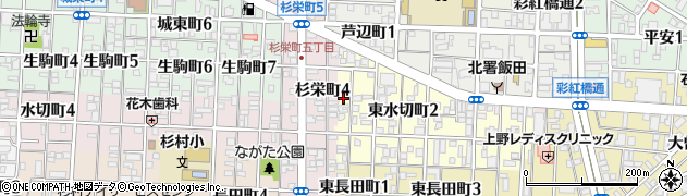 愛知県名古屋市北区東水切町1丁目22周辺の地図