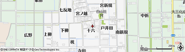 愛知県あま市木折（十六）周辺の地図