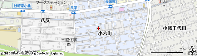 愛知県名古屋市守山区小六町周辺の地図