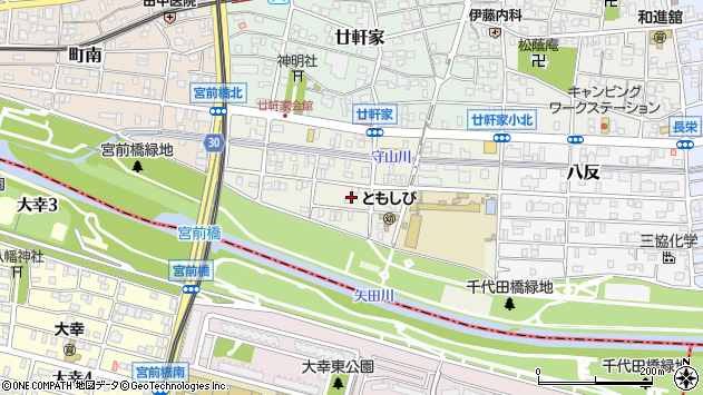 〒463-0064 愛知県名古屋市守山区更屋敷の地図