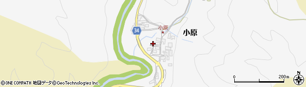 滋賀県多賀町（犬上郡）小原周辺の地図