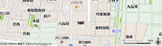 愛知県あま市木田加瀬55周辺の地図