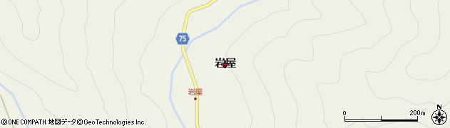 岡山県鏡野町（苫田郡）岩屋周辺の地図