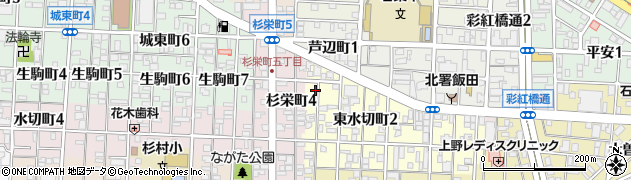 愛知県名古屋市北区東水切町1丁目21周辺の地図