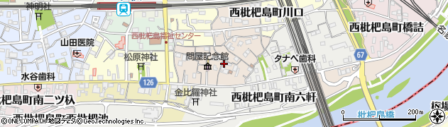 愛知県清須市西枇杷島町西六軒周辺の地図