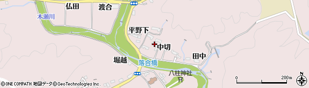 愛知県豊田市御作町（中切）周辺の地図