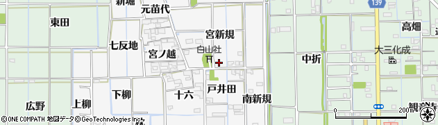 愛知県あま市木折（宮新規）周辺の地図