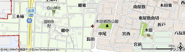 愛知県あま市北苅白山崎周辺の地図