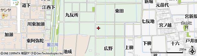 愛知県あま市金岩東田周辺の地図