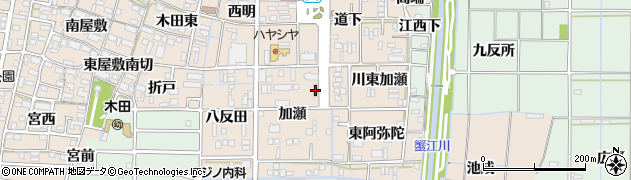 愛知県あま市木田加瀬70周辺の地図