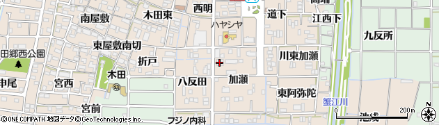 愛知県あま市木田加瀬62周辺の地図