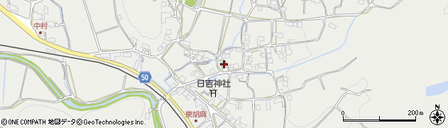 京都府南丹市日吉町胡麻（葛森）周辺の地図