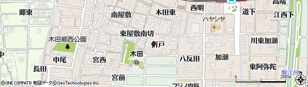愛知県あま市木田（折戸）周辺の地図