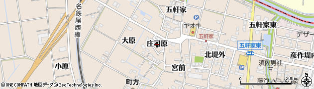 愛知県愛西市町方町（庄司原）周辺の地図