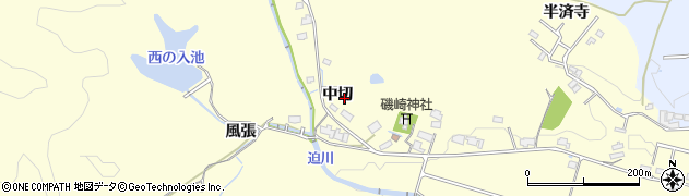 愛知県豊田市迫町（中切）周辺の地図