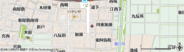 愛知県あま市木田加瀬4周辺の地図